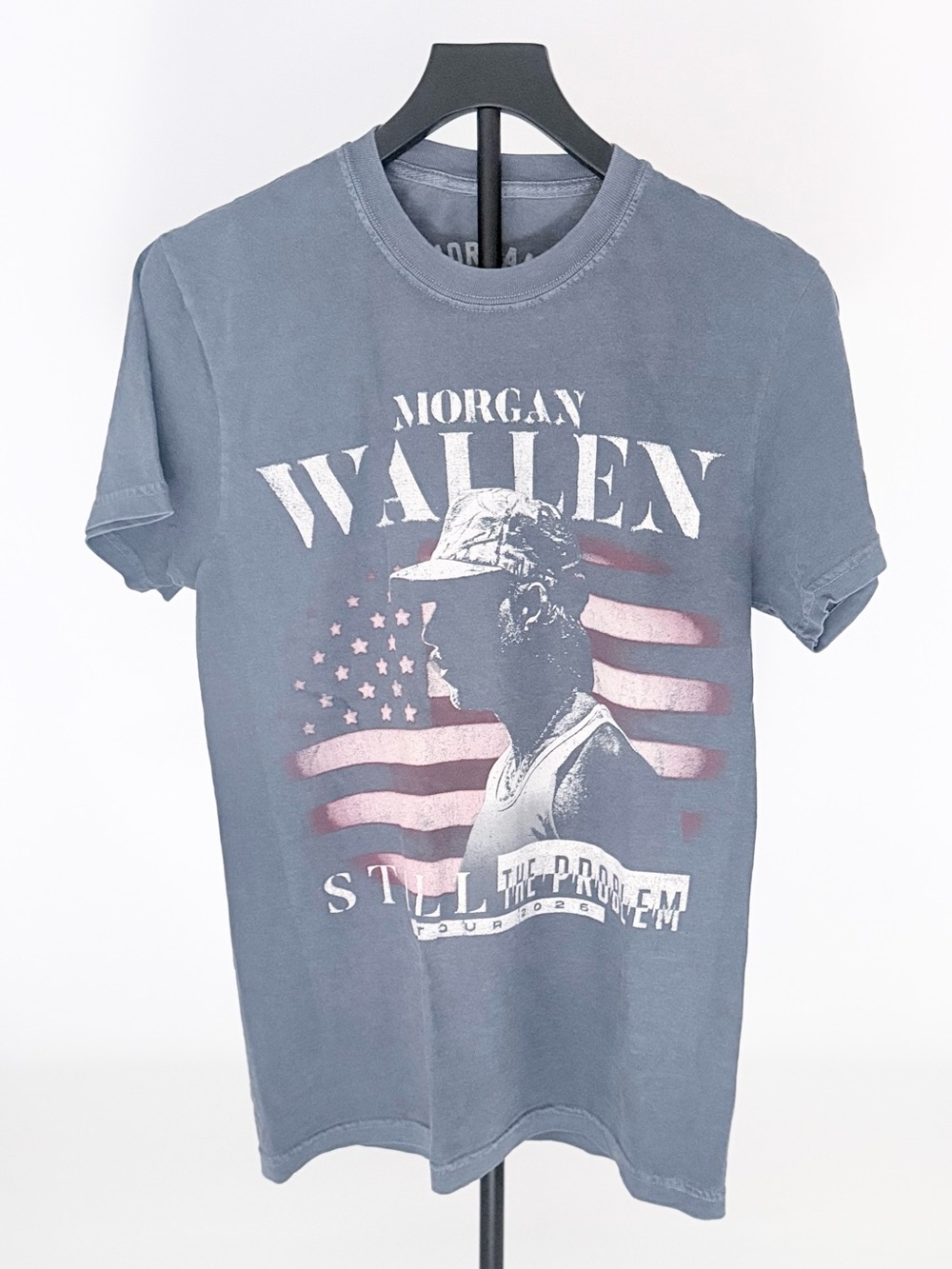 NWT Official Morgan Wallen Still The Problem Tour 2026 Gray Graphic T-Shirt